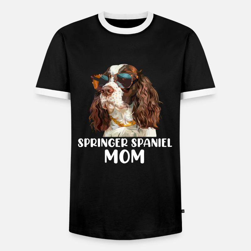 springer spaniel - Männer Kontrast-T-Shirt - Schwarz/Weiß