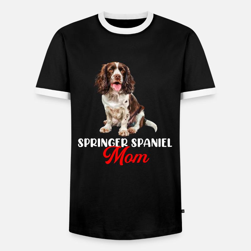 springer spaniel - Männer Kontrast-T-Shirt - Schwarz/Weiß