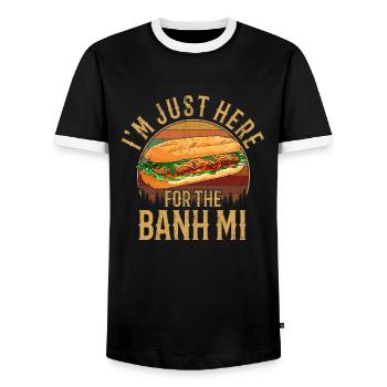 Banh Mi Vietnamese Food - Männer Kontrast-T-Shirt - Schwarz/Weiß - Vorne - AI Model Female 172 light (172cm) & AI Model Male 178 light (178cm)