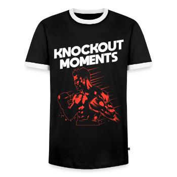 Boxen Arts Martiaux Boxing Boxer Club Boxer - T-shirt contrasté Homme - noir/blanc - Devant - AI Model Female 172 light (172cm) & AI Model Male 178 light (178cm)