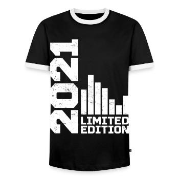 Vintage 2021 Geburtstagsgeschenk 2021 Baujahr 2021 - Männer Kontrast-T-Shirt - Schwarz/Weiß - Vorne - AI Model Female 172 light (172cm) & AI Model Male 178 light (178cm)