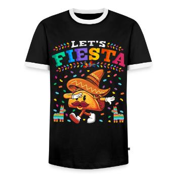 Drôle Meme Citation Taco Fête mexicaine, Fiesta Mexico - T-shirt contrasté Homme - noir/blanc - Devant - AI Model Female 172 light (172cm) & AI Model Male 178 light (178cm)