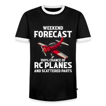 Still Playing With Airplanes RC Plane - Männer Kontrast-T-Shirt - Schwarz/Weiß - Vorne - AI Model Female 172 light (172cm) & AI Model Male 178 light (178cm)