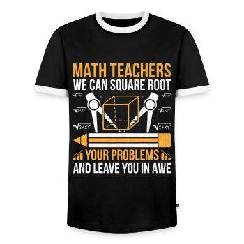 Mathelehrer Schullehrer Lustige Mathelehrer S - Männer Kontrast-T-Shirt - Schwarz/Weiß - Vorne - AI Model Female 172 light (172cm) & AI Model Male 178 light (178cm)