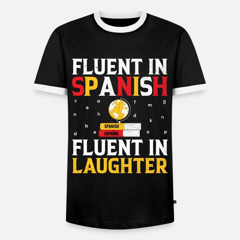 Fremdsprachenlehrer Schule Sprachlehrer - Männer Kontrast-T-Shirt - Schwarz/Weiß