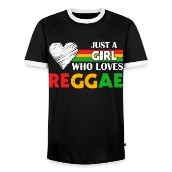 Musique rastafari Rasta Jamaïque Reggae - T-shirt contrasté Homme - noir/blanc - Devant - AI Model Female 172 light (172cm) & AI Model Male 178 light (178cm)