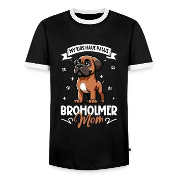 Maman Broholm - T-shirt contrasté Homme - noir/blanc - Devant - AI Model Female 172 light (172cm) & AI Model Male 178 light (178cm)
