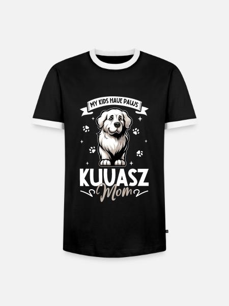 Kuvasz Mama - Männer Kontrast-T-Shirt - Schwarz/Weiß