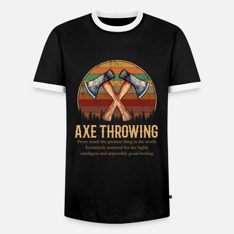 axe throwing definition - Männer Kontrast-T-Shirt - Schwarz/Weiß