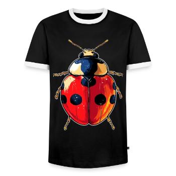 Marienkäfer Ladybug Insekten Bunt Süße Marienkäfer - Männer Kontrast-T-Shirt - Schwarz/Weiß - Vorne - AI Model Female 172 light (172cm) & AI Model Male 178 light (178cm)