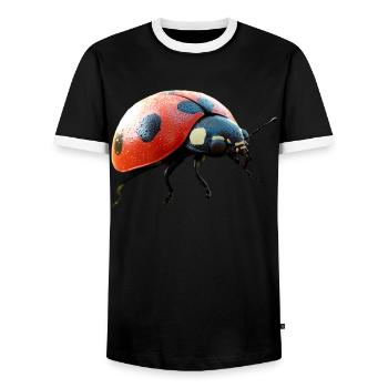 Marienkäfer Ladybug Insekten Bunt Süße Marienkäfer - Männer Kontrast-T-Shirt - Schwarz/Weiß - Vorne - AI Model Female 172 light (172cm) & AI Model Male 178 light (178cm)