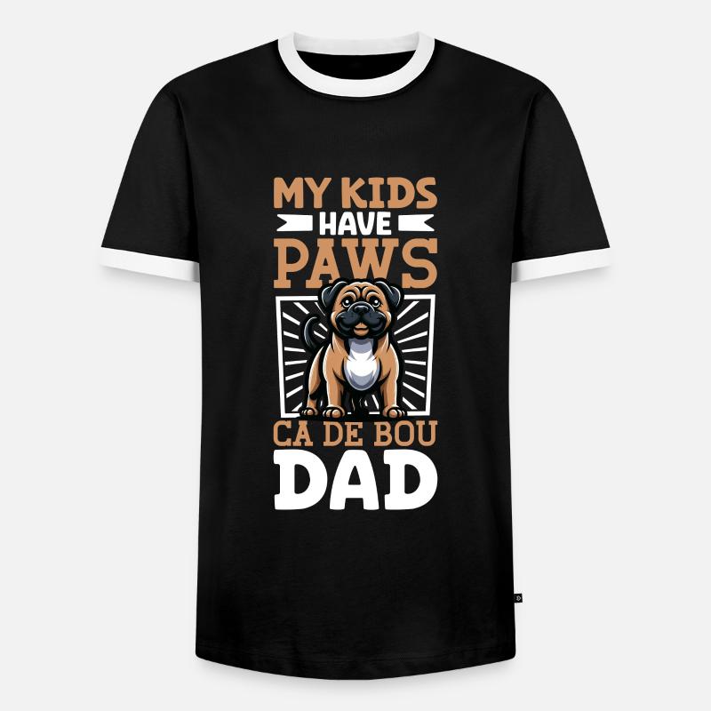Ca de Bou Papa - Männer Kontrast-T-Shirt - Schwarz/Weiß