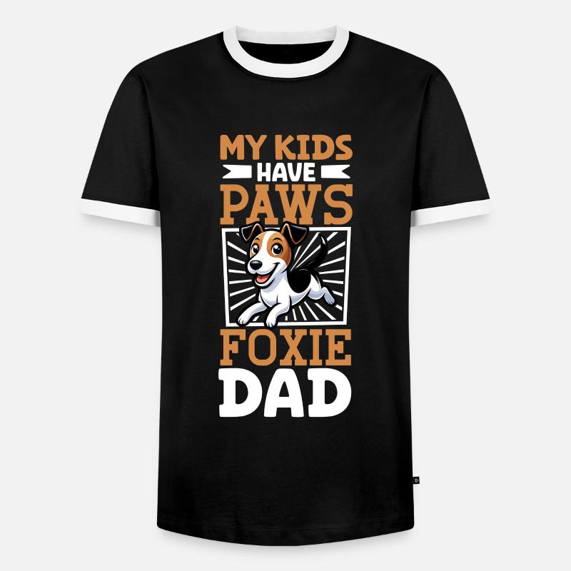Smooth-haired Fox Terrier Dad - Men's Ringer Shirt - black/white