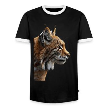 Lynx - T-shirt contrasté Homme - noir/blanc - Devant - AI Model Female 172 light (172cm) & AI Model Male 178 light (178cm)