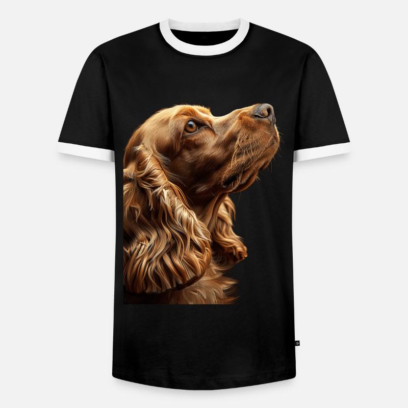 Cocker Spaniel - Men's Ringer Shirt - black/white