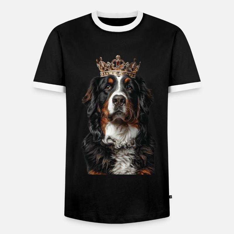 Berner Sennenhund - Männer Kontrast-T-Shirt - Schwarz/Weiß