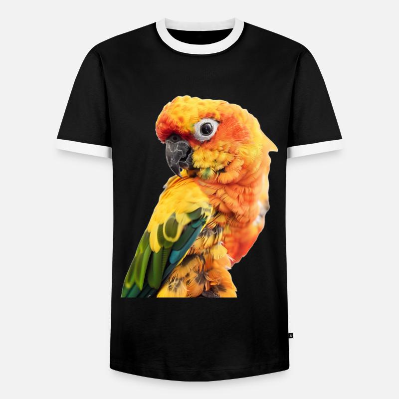 Parakeets - Men's Ringer Shirt - black/white