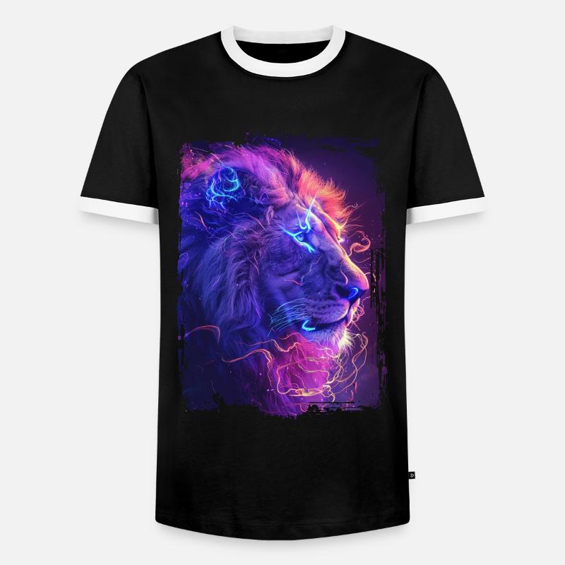 Lion - Men's Ringer Shirt - black/white