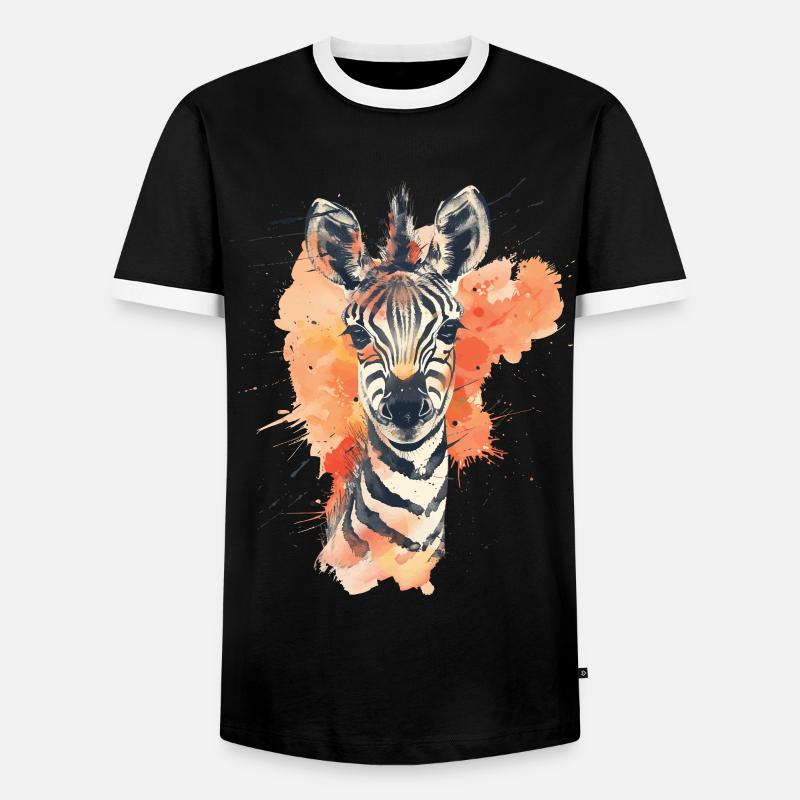 Zebra - Men's Ringer Shirt - black/white
