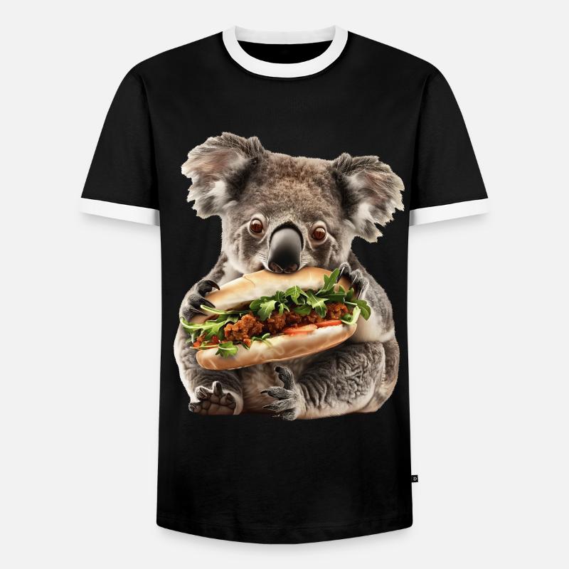 Koala - Männer Kontrast-T-Shirt - Schwarz/Weiß
