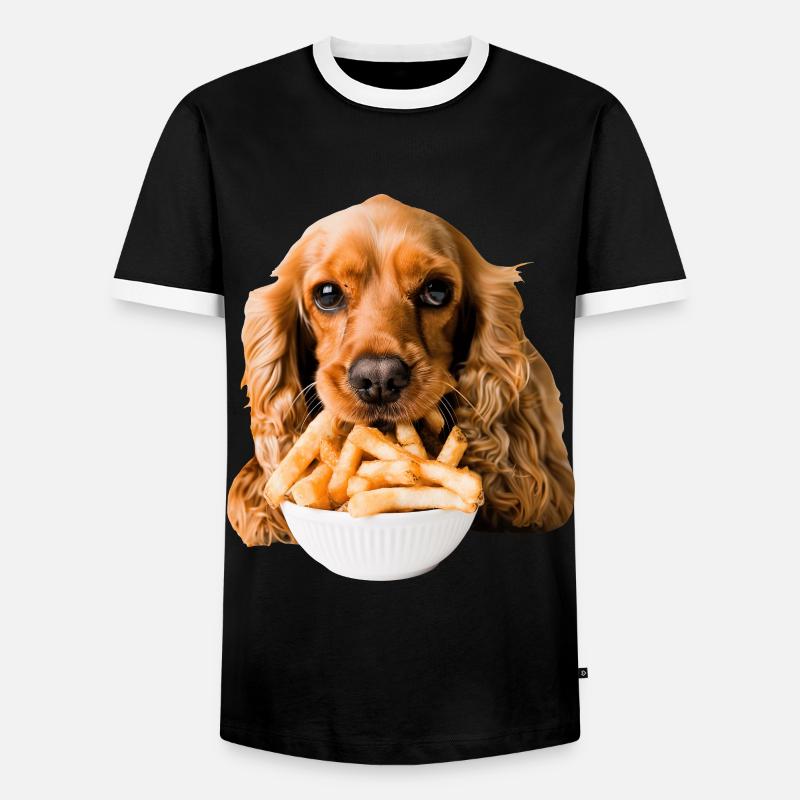 Cocker Spaniel - Men's Ringer Shirt - black/white