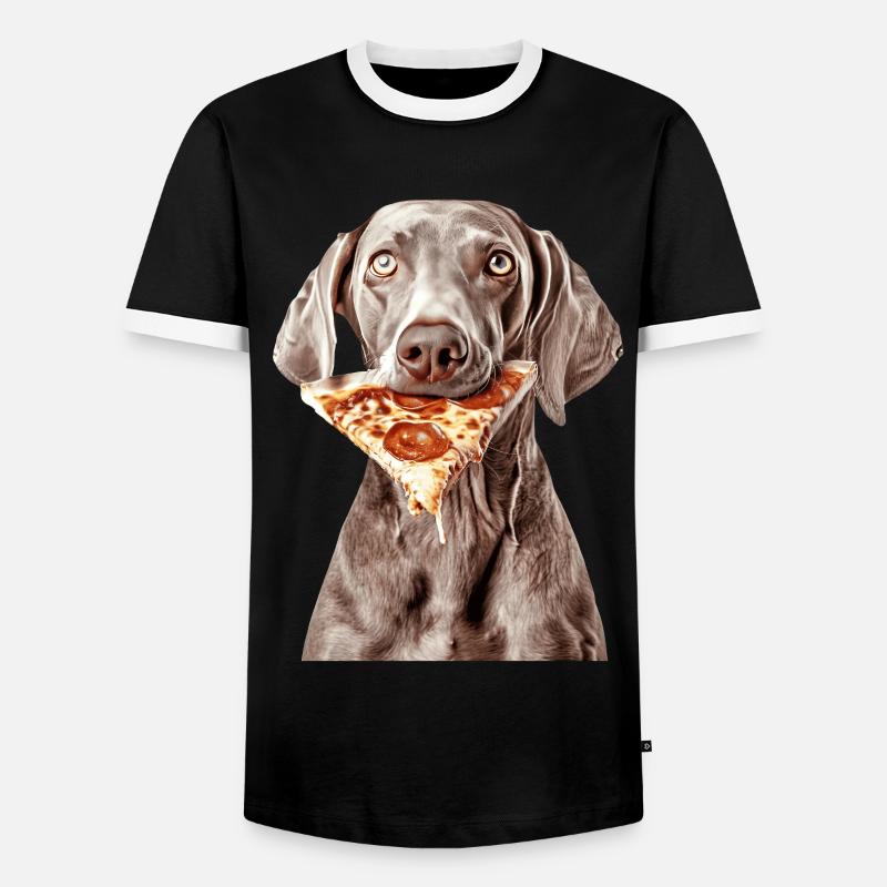 Weimaraner - Men's Ringer Shirt - black/white