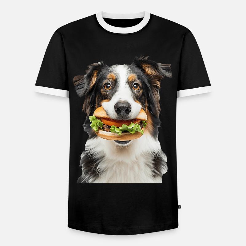Australian Shepherd - Men's Ringer Shirt - black/white