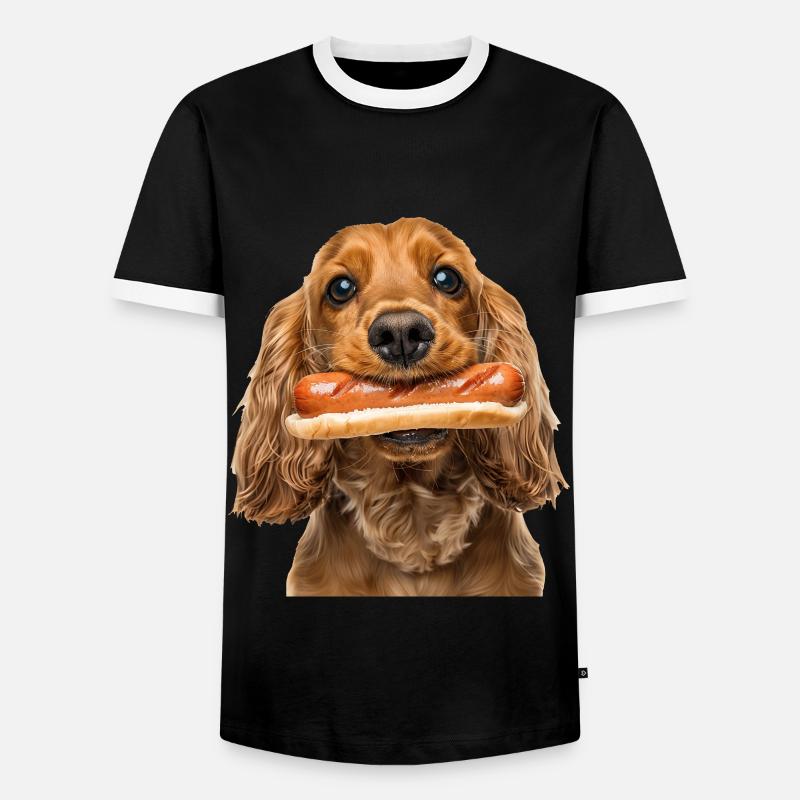 Cocker Spaniel - Männer Kontrast-T-Shirt - Schwarz/Weiß