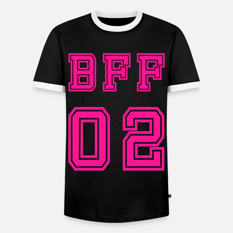 BFF - Männer Kontrast-T-Shirt - Schwarz/Weiß