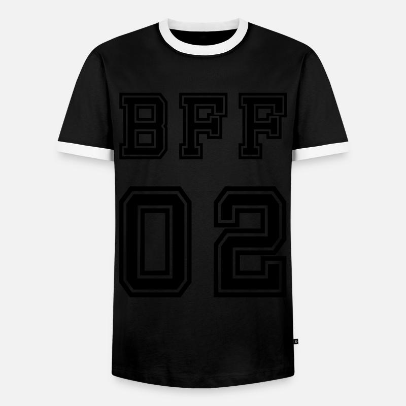 BFF - Männer Kontrast-T-Shirt - Schwarz/Weiß