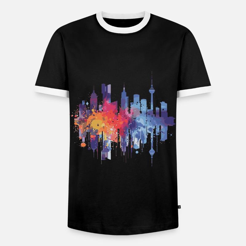 Oss - Männer Kontrast-T-Shirt - Schwarz/Weiß