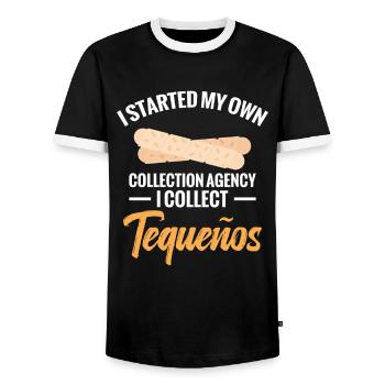 J’ai créé mon propre bureau de collecte - T-shirt contrasté Homme - noir/blanc - Devant - AI Model Female 172 light (172cm) & AI Model Male 178 light (178cm)