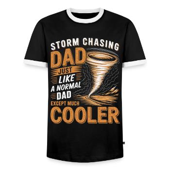 Storm Chaser Costume Storm Chaser - Men's Ringer Shirt - black/white - Front - AI Model Female 172 light (172cm) & AI Model Male 178 light (178cm)