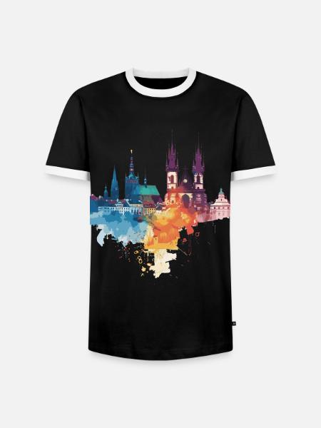 Elk - Men's Ringer Shirt - black/white