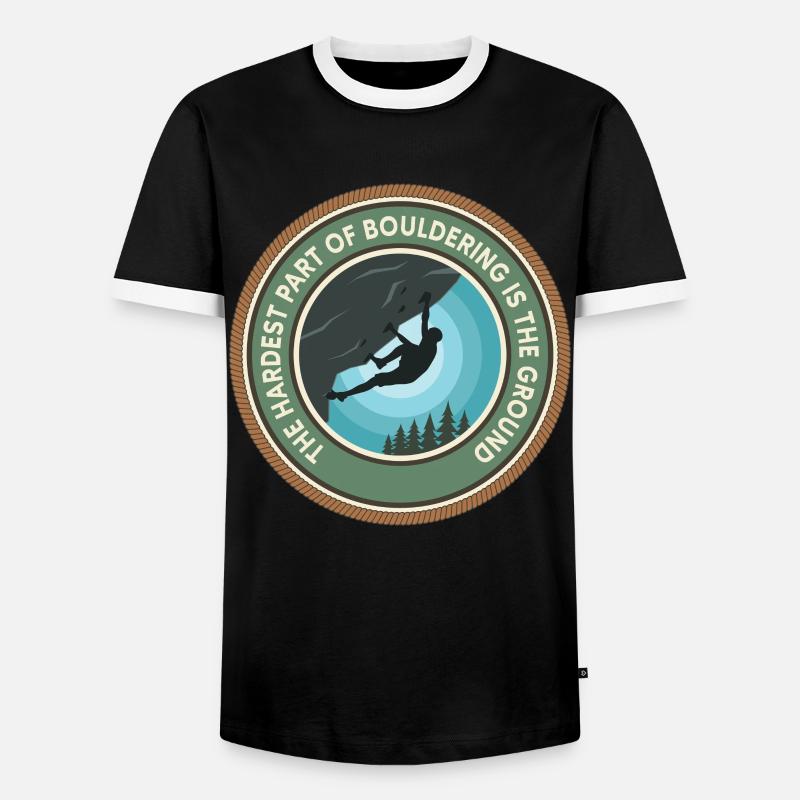Bouldern Boulderer Boulder - Männer Kontrast-T-Shirt - Schwarz/Weiß