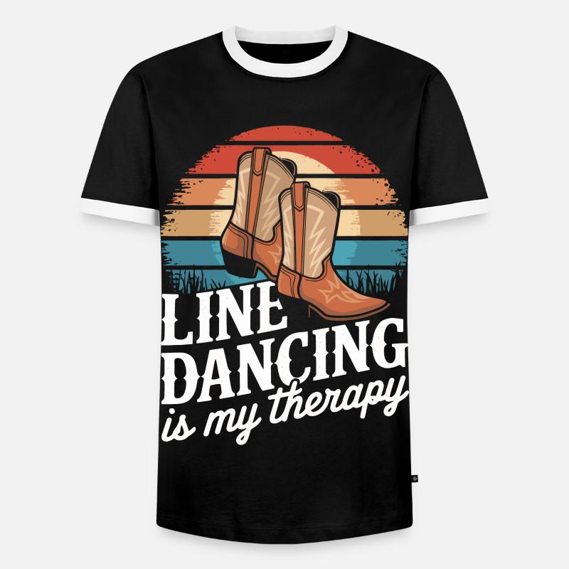 Line Dancing Dancing Dancers - Men's Ringer Shirt - black/white