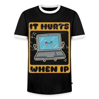 IT Geek, PC Accessories Storage Devices Evolution - Men's Ringer Shirt - black/white - Front - AI Model Female 172 light (172cm) & AI Model Male 178 light (178cm)