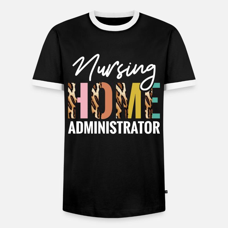 Nursing Home Administrators - Men's Ringer Shirt - black/white