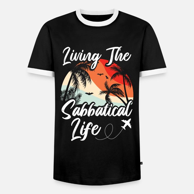 Lebe Das Sabbatical-leben - Männer Kontrast-T-Shirt - Schwarz/Weiß