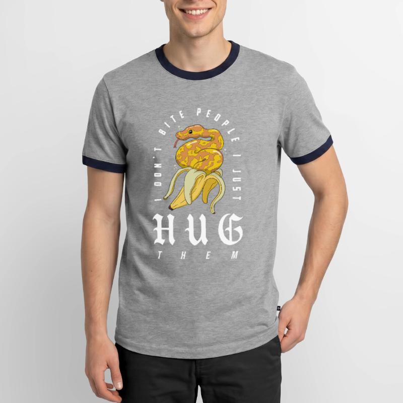 python royal serpent propriétaire banane python royal T-shirt contrasté Homme