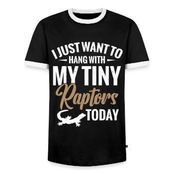I just want to talk to my little ones today - Men's Ringer Shirt - black/white - Front - AI Model Female 172 light (172cm) & AI Model Male 178 light (178cm)