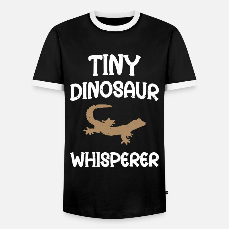 Winziges Dinosaurier Whisperer - Männer Kontrast-T-Shirt - Schwarz/Weiß