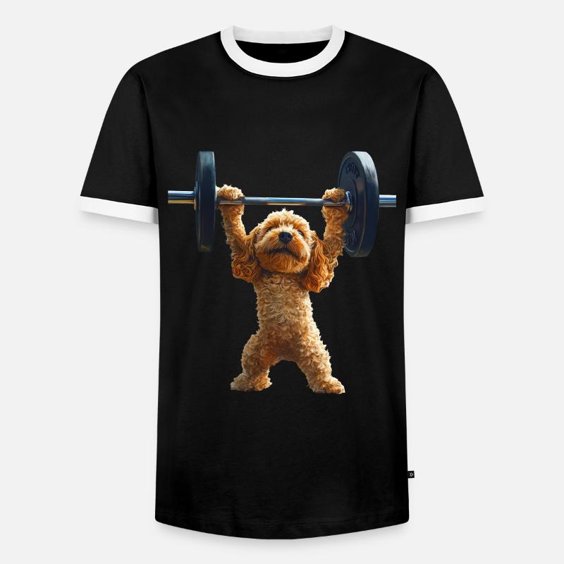 Cocker Spaniel - Männer Kontrast-T-Shirt - Schwarz/Weiß