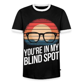 Blinde Blindheit Sehbehinderte Menschen - Männer Kontrast-T-Shirt - Schwarz/Weiß - Vorne - AI Model Female 172 light (172cm) & AI Model Male 178 light (178cm)