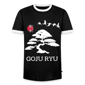 Goju Ryu Karate Best Kampfkunst Seit 1930 - Männer Kontrast-T-Shirt - Schwarz/Weiß - Vorne - AI Model Female 172 light (172cm) & AI Model Male 178 light (178cm)