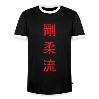 Goju Ryu Karate Best Kampfkunst Seit 1930 - Männer Kontrast-T-Shirt - Schwarz/Weiß - Vorne - AI Model Female 172 light (172cm) & AI Model Male 178 light (178cm)