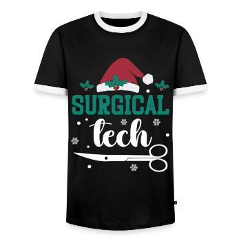 Chirurgischer Technologe Fass Mich Nicht An, Ich - Männer Kontrast-T-Shirt - Schwarz/Weiß - Vorne - AI Model Female 172 light (172cm) & AI Model Male 178 light (178cm)