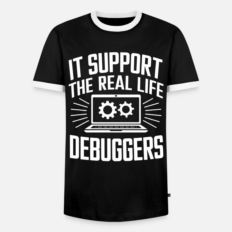 Support Administrateur Nerd Computer Tech - T-shirt contrasté Homme - noir/blanc