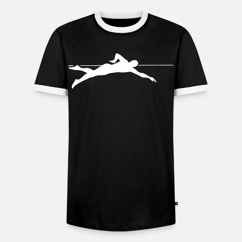 Dynamic Sprinter Line Graphics - Men's Ringer Shirt - black/white