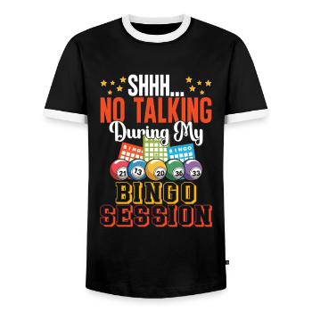 Bingo Fun Gift Bingo Lover - T-shirt contrasté Homme - noir/blanc - Devant - AI Model Female 172 light (172cm) & AI Model Male 178 light (178cm)